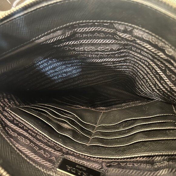 Prada Push Lock Portfolio Pouch in Saffiano Leather & Tessuto Nylon - Picture 10 of 12